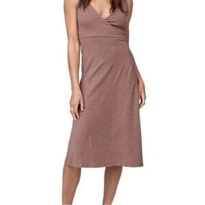 Patagonia Wear With All Dress Wrap Evening Mauve Hemp Blend Longplains Size XL